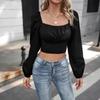 Spicy Girl Puff Sleeve Cut-Out Slim Fit Top - Spring/Summer Collection