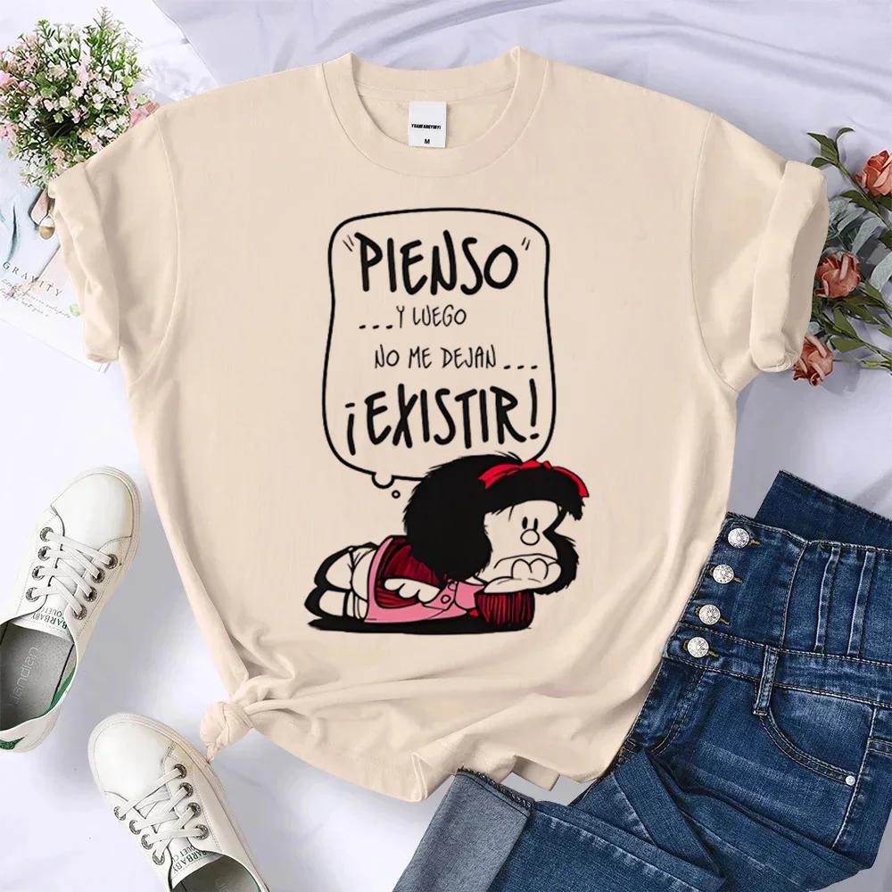 Mafalda Tshirt Women Harajuku T-shirts Female Anime Clothing