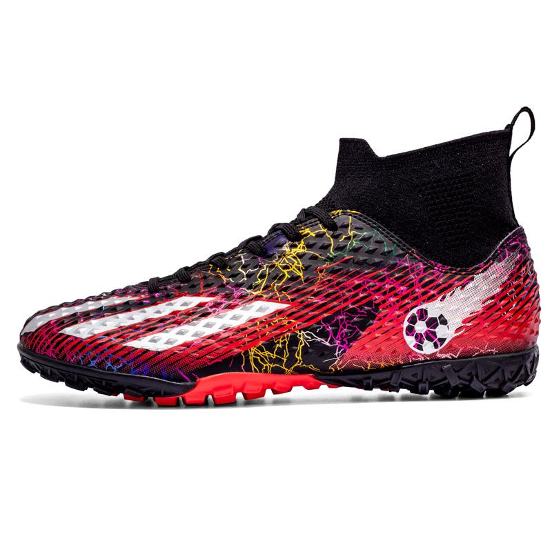 New football shoes men's and women's high-top spikes broken nails student boys training game