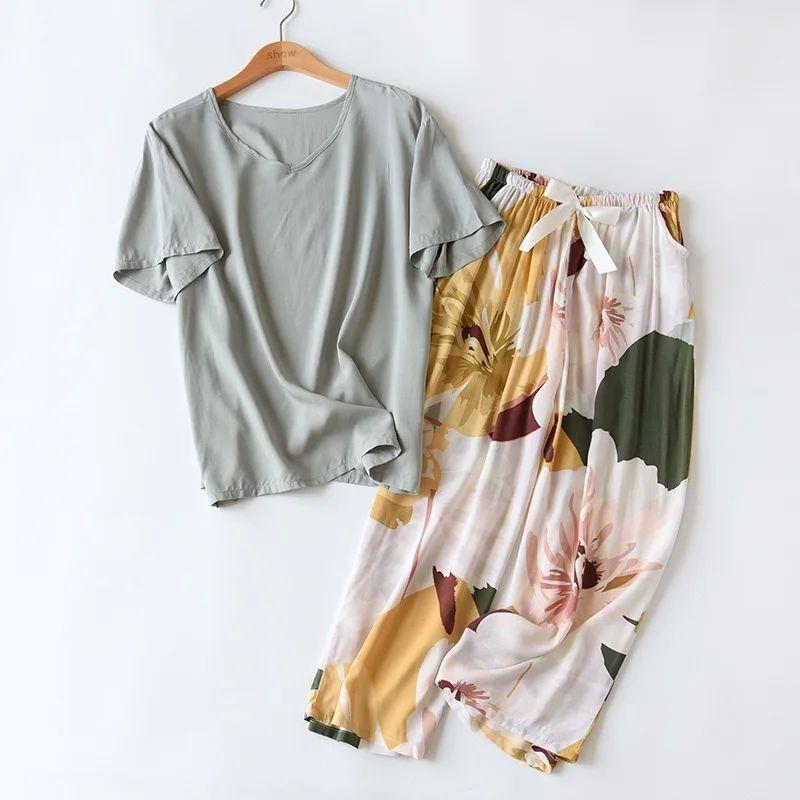 

Solid Color Short Sleeve Wide Leg Pants Set Solid Color Wide-Leg Pants Suit 6 M(M)