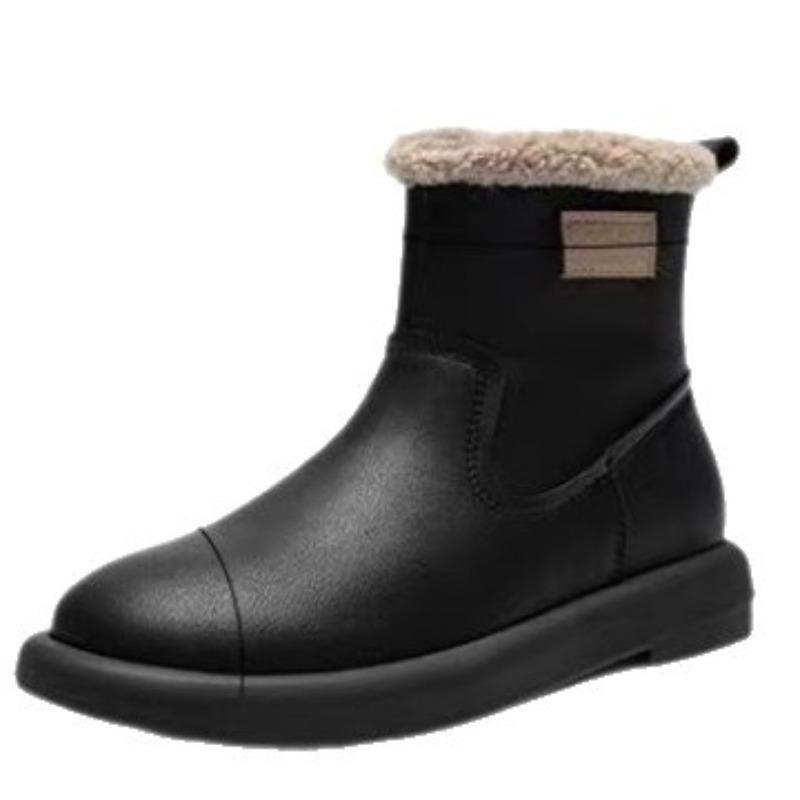 Winter velvet warm fashion boots retro versatile boots thickened cold-proof women's boots niche new cotton boots