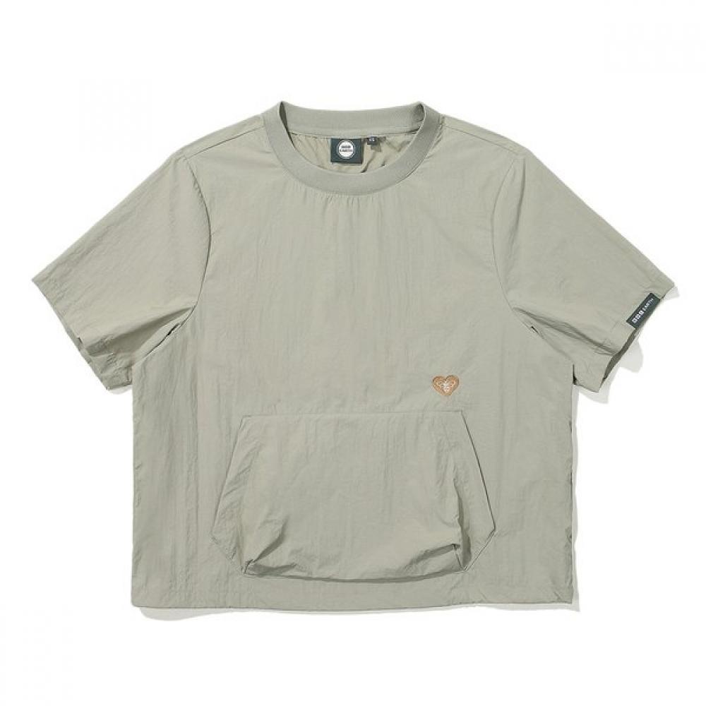 Bbc EarTh Woven T shirT Olive EarTh hearT 100