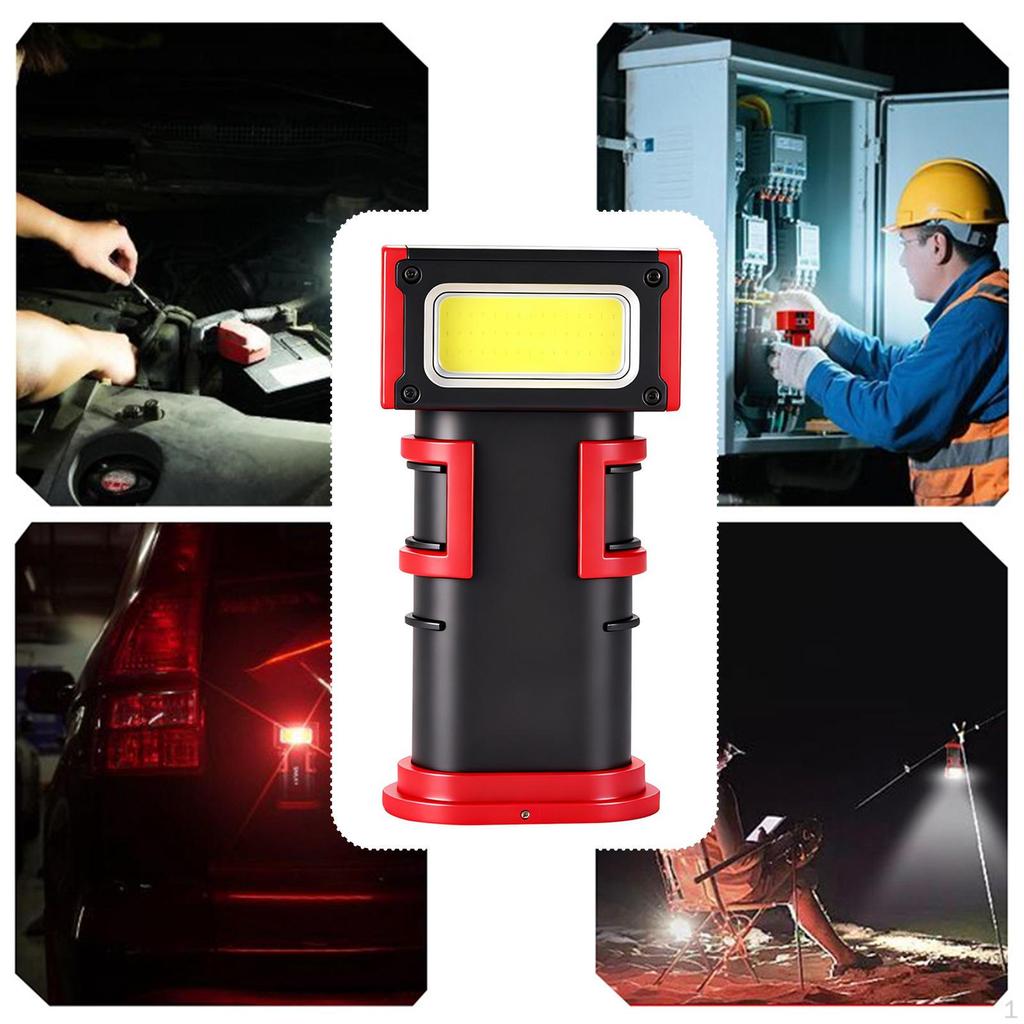 Inspection Lamp Handheld Outdoor Light Adjustable and Base Rotating LED Rechargeable Work for