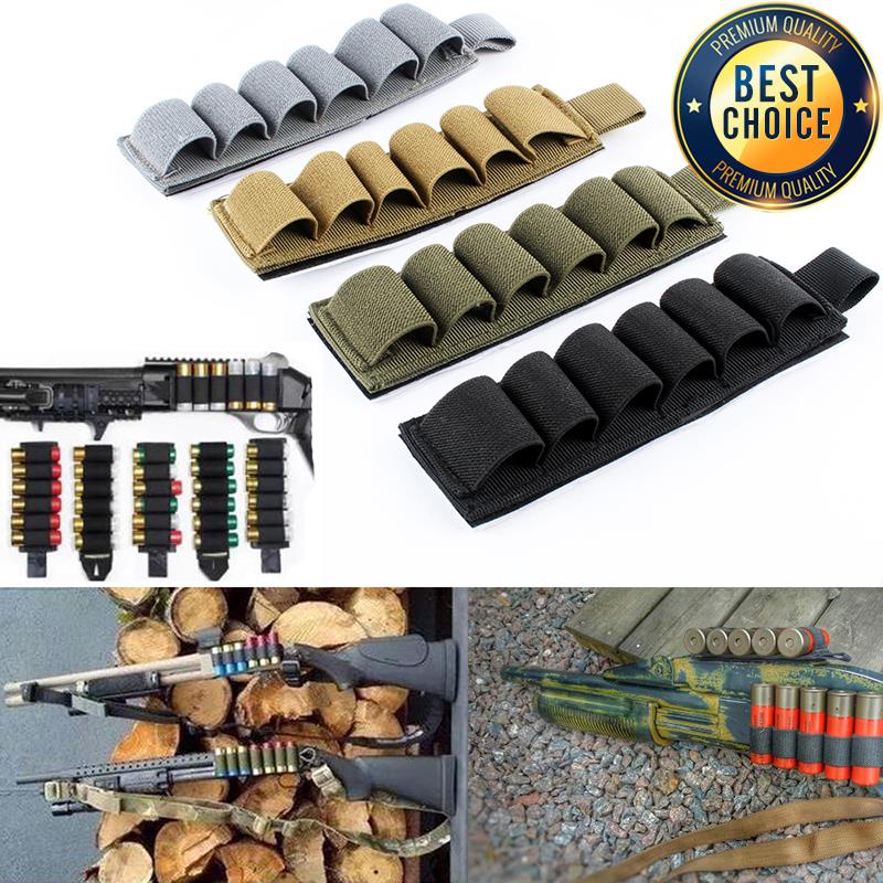 Tactical Outdoor 6 Round Shotgun Shell Holder Ammunition Pistol Bullet Reload Holder with Adhesive Backing Sticker
