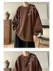 Men's Autumn/Winter Thick Printed Hoodie – Trendy Velvet-Lined Long Sleeve Outerwear