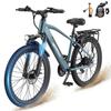 Aairsk 26" Electric Bike for Adults, 250W Brushless Motor E-bike, 36V 13Ah Removable Battery, 7 Speed 25km/h NFC Unlock, Mountain E-Bike for Commuting