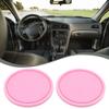 Soft Glue Cup Mat Anti Slip Portable Coaster for 2Pcs Car Cup Holder