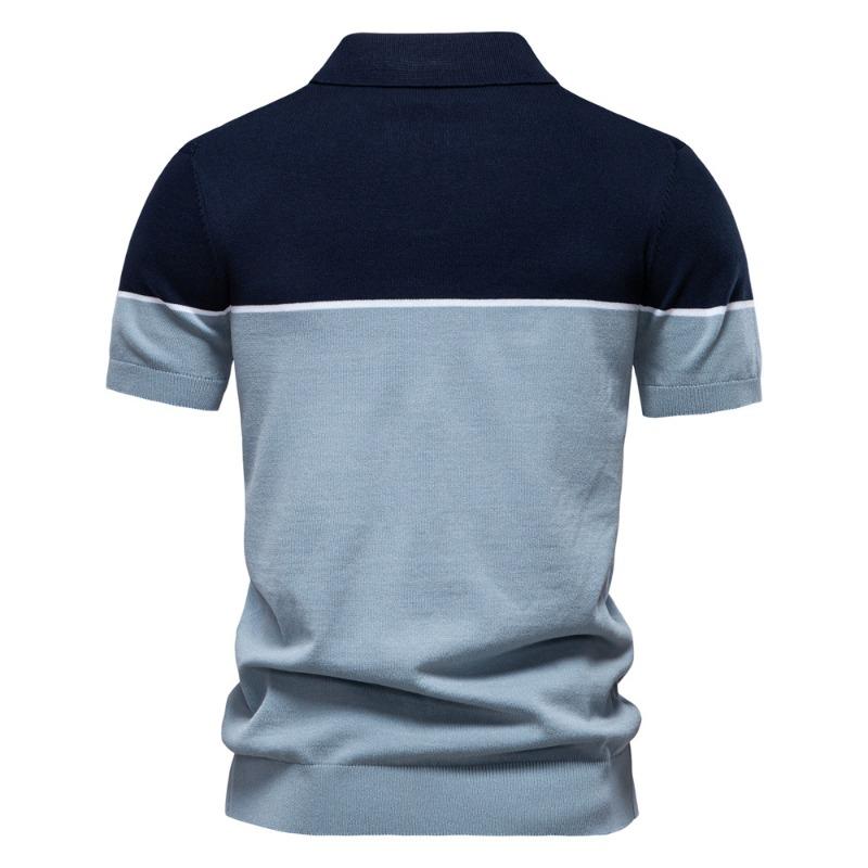 Vară Nou Tricou POLO Tricotat cu Mânecă Scurtă pentru Bărbați