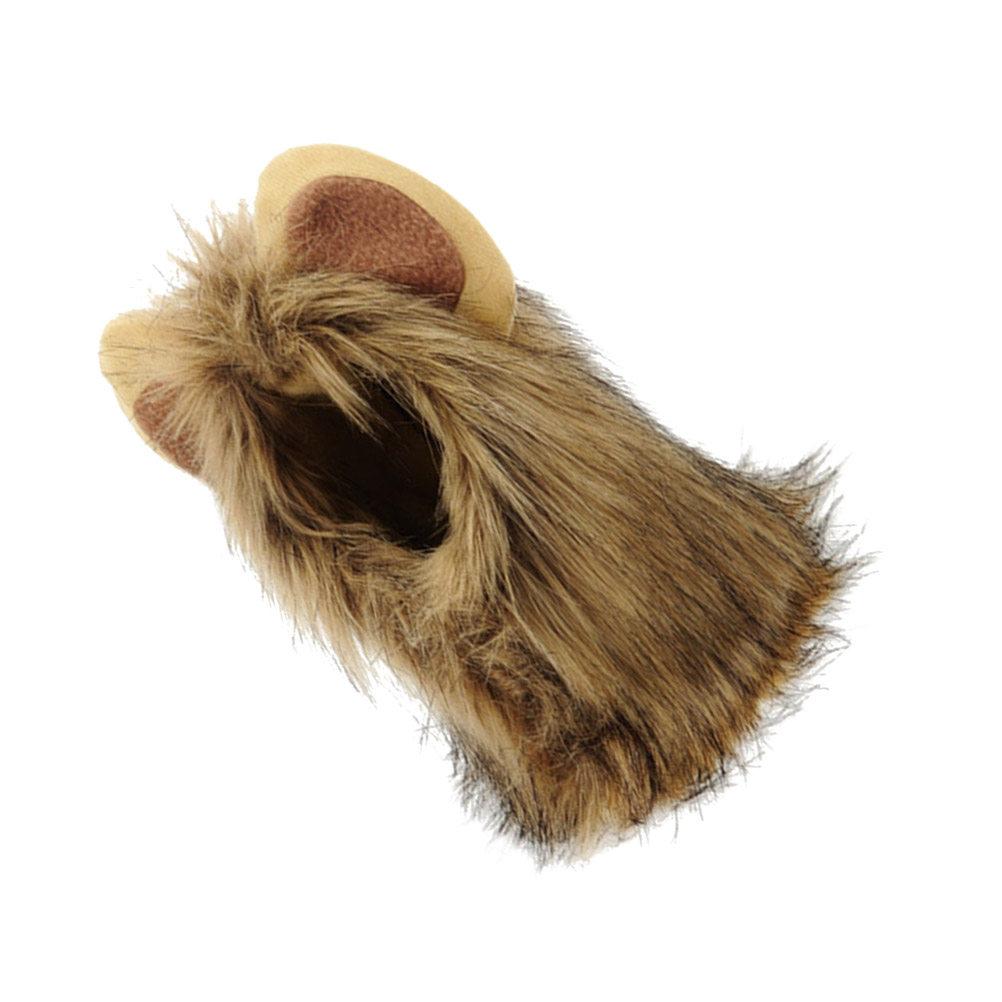 1Pcs Pet Lion Hat Dog Cat Wacky Costume Hat for Halloween Parade Photo Shoot Easy On Off Hook and Loop Fastener S