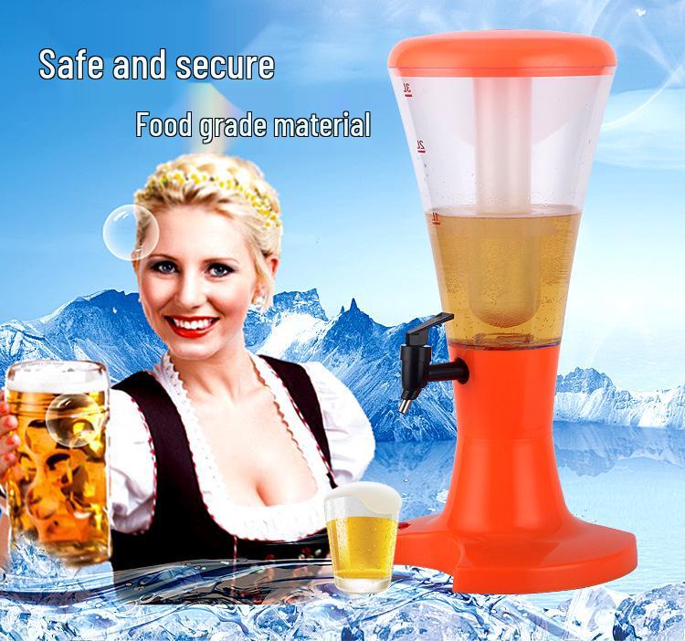 Torre Erogatore Luminosa per Bevande da 3L – Bicchieri Resistenti per Birra, Succhi o Cocktail
