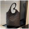 Korean-Style Starry Tote: 2026 Women's Single Shoulder, Large-Capacity Casual Handbag