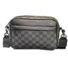 Kostkovaná pánská crossbody taška přes rameno - Trendy ležérní korejský styl kožená sportovní taška
