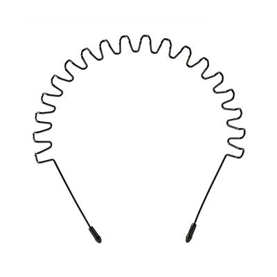 Black Multi-style Wave Headband Accessories For Men And Women