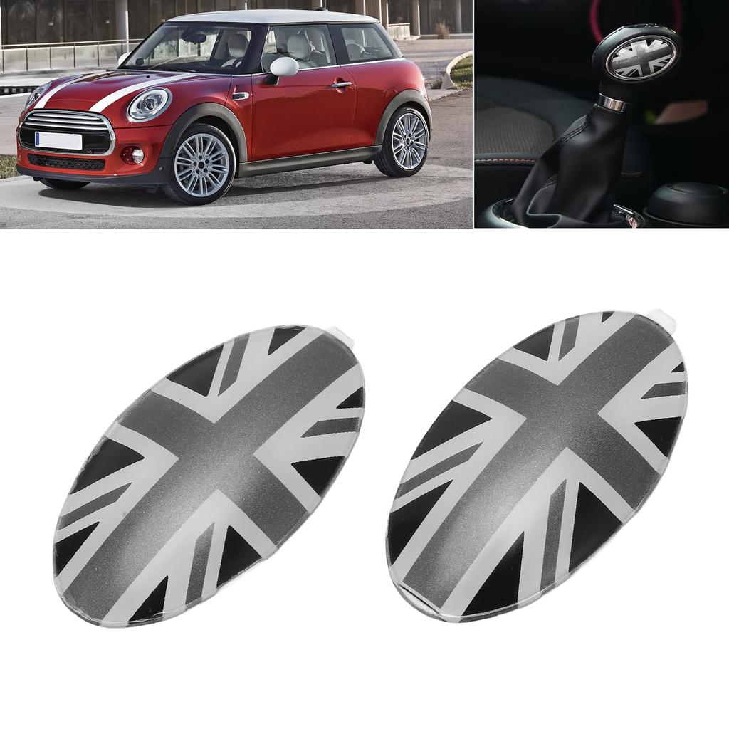 Gear Shift Knob Trim, 1 Pair Gear Shift Knob Cover Left and Right Gray