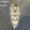 European luxury hotel lobby crystal wall lamp club villa living room office indoor room decoration lighting fixture wall lamp