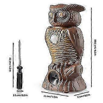 Pigeon Repeller, Anti Pigeons Scarecrow Bird Scarer Fake Owl Repeller With Reflective Eyes For Plant Protection
