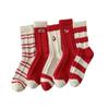 Christmas Stocking Children's Thick and Warm Winter and Autumn Plush Socks New Year Red Socks Sleep-in Tights