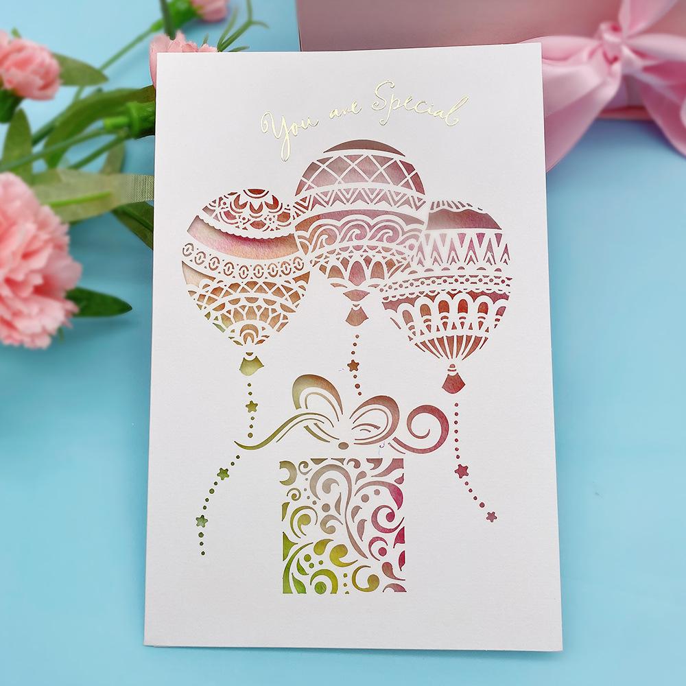 New Mother's Day and Children's Day Teacher's Day Gratitude Card 3D Paper Carving Festival Blessings and Gratitude Handmade Card