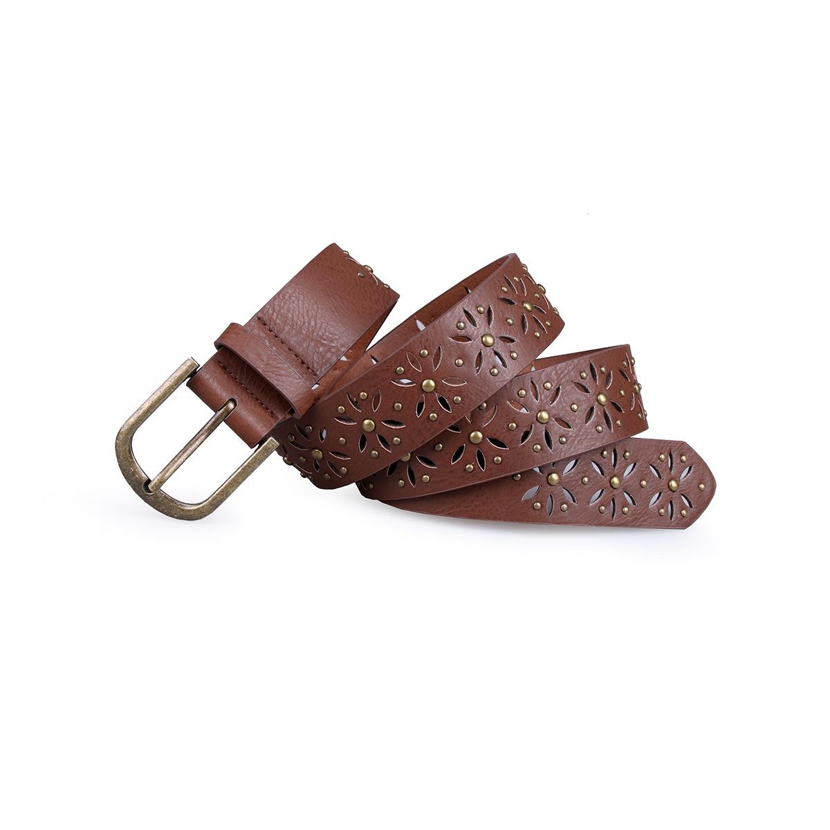 

Новые полые бусины-цветы Европейский и американский женский ремень Универсальный ретро женский ремень 105cm