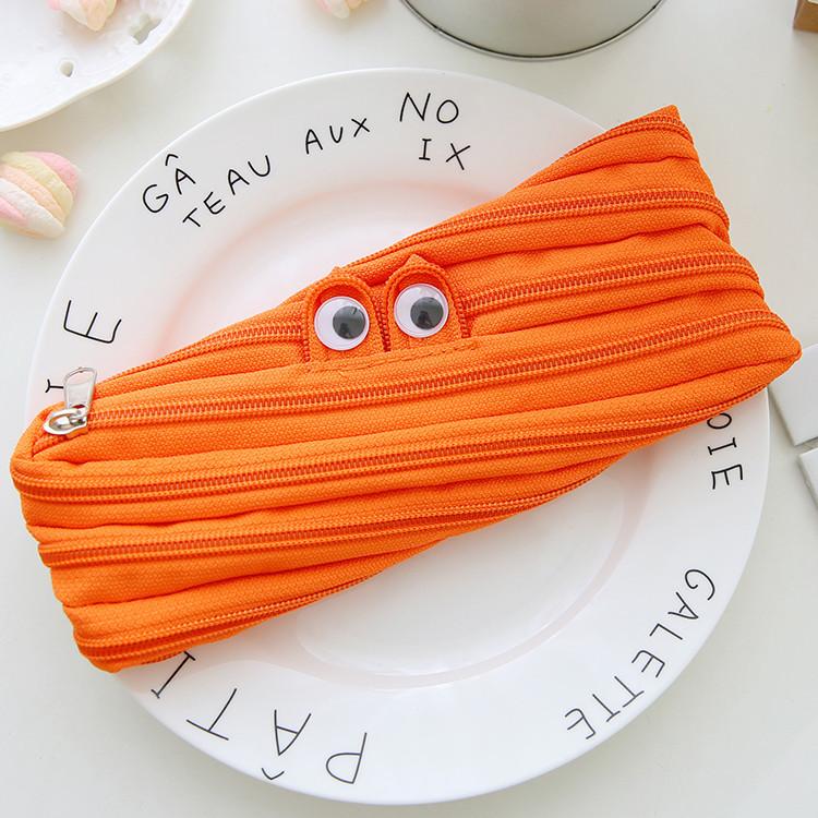 Entzückendes Canvas Reißverschluss Federmäppchen Für Kinder Niedliche Kreative Koreanischer Stil Schreibwaren Tasche