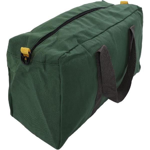 Canvas Tool Bag, 20in Heavy Duty Tool Bag Wide Mouth Tool Bag Zippered Tool Tote Close Top Mechanics Storage Bag Large Capacity Water Resistant for