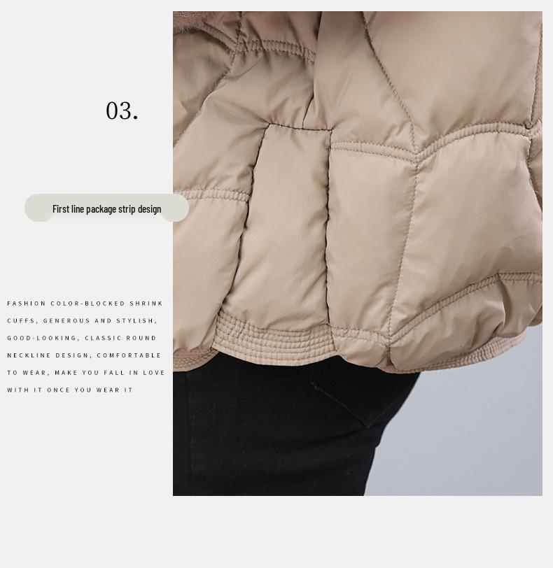 Women's Short Lightweight Down Jacket - 2024 Winter Collection, Loose Fit, Warm White Duck Down Outerwear