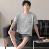 Modal pajamas men's summer 1011 new summer men's cool short-sleeved shorts large size loungewear set