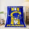Los Angeles Rams Helmet Design Blanket Flannel blanket for bedroom, living room, sofa, and nap sofas