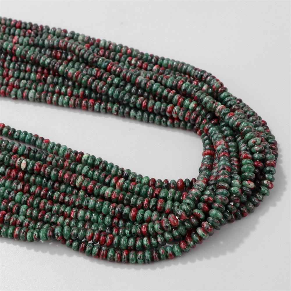 2X4MM Natural Abacus Stone Beads Blue Green Pink Flat Rondelle Beads for Jewelry Making Bracelets Necklace Accessories Wholesale