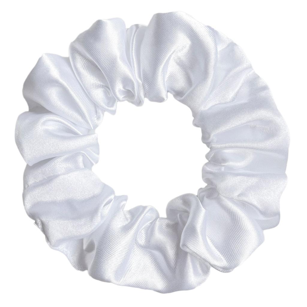 Seidensatin Scrunchies Damen Einfarbig Haargummi Elegant Pferdeschwanzhalter Gummiband Elastisches Haarband Haaraccessoires