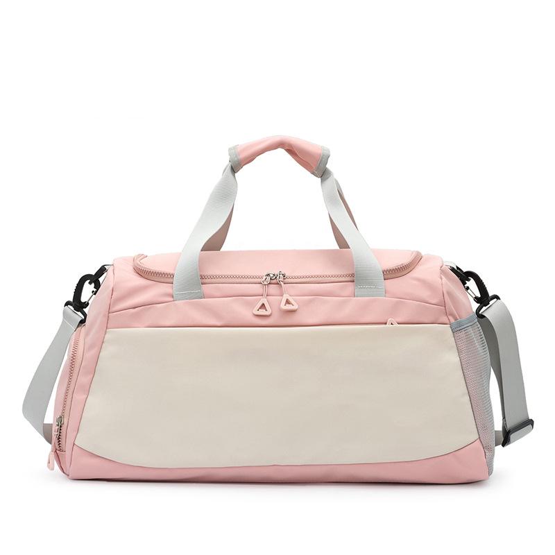 Women's Large Capacity Gym Bag with Wet/Dry Separation - Print Logo, Sports, Hand Luggage, Short Trips, Swimming Bag