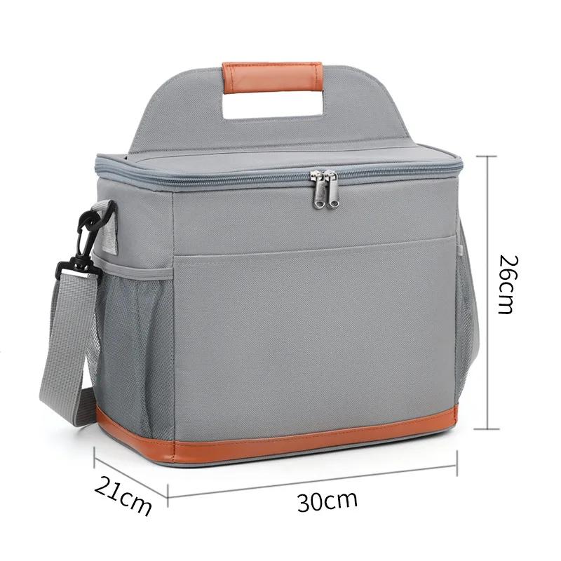 1pcs Thick Oxford Fabric Picnic Lunch Bag Large Capacity Insulated Cooler Tote Thermal Bag for Outdoor Camping and Daily