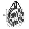 Chess Pieces On Board Insulated Lunch Bag for Women Kids Portable Food Boxes Thermal Lunch Box Tote