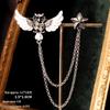 Baroque Rhinestone Pearl Corsage Necklace Brooch - Retro British Court Suit Accessory