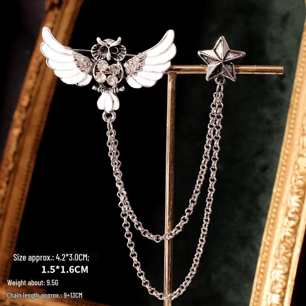 Baroque Rhinestone Pearl Corsage Necklace Brooch - Retro British Court Suit Accessory