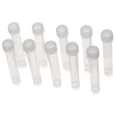 10 Stück Behälter Kunststoff Reagenzglas 10ml mit Verschlusskappe Wissenschaftsrohre 90mm*15mm Bürette Schule Pädagogisch