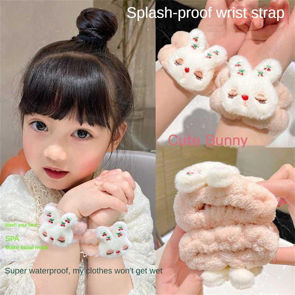 2/3/4 SET Fascia da Polso per Lavaggio Viso Impermeabile Anti-umidità Peluche Fascia da Polso Impermeabile Lava Polso