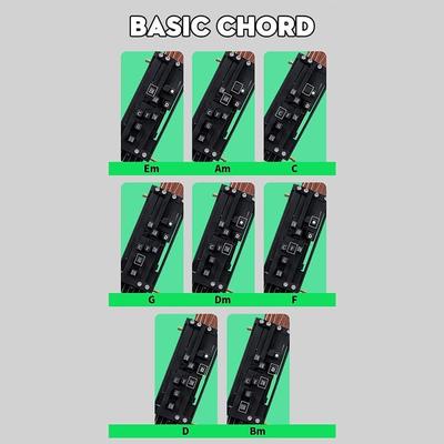 Presionador de Acordes de Guitarra Ayuda para Guitarra Entrenador de Acordes Sistema de Aprendizaje de Acordes Accesorios para Guitarra Herramienta de Entrenamiento para Guitarra Para Niños Adultos