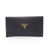 Used SAFFIANO CUIR Envelope Bifoldpurse 1MF175 Saffiano Leather Black Used Women