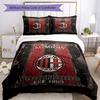 Ac Milan Personalizza il tuo nome Set Biancheria da Letto Copripiumino Traspirante con Federe Decorazione per la Casa Regalo di Compleanno