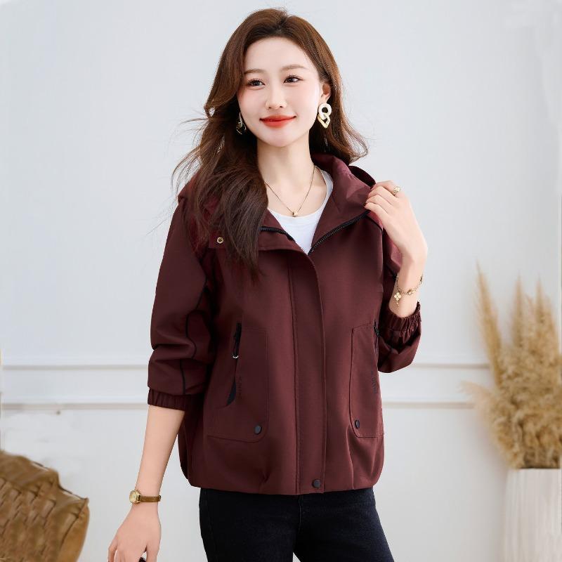 Trench casual da donna corto nuovo popolare giacca mom sottile