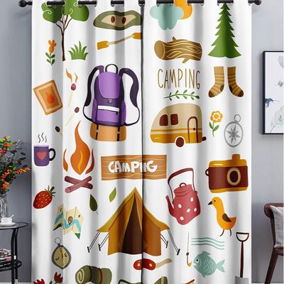 Construction Vehicle Travel Letter Astronaut Curtain Bedroom Curtain 3D Digital Printing Blackout Curtain