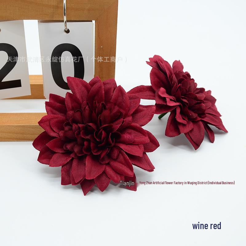 Dahlia Silk Flower Head, Hairpin & Wreath Set for Decorations & Hats