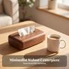 Wooden Tissue Box Easy To Refill Tabletop Rustic for Desk