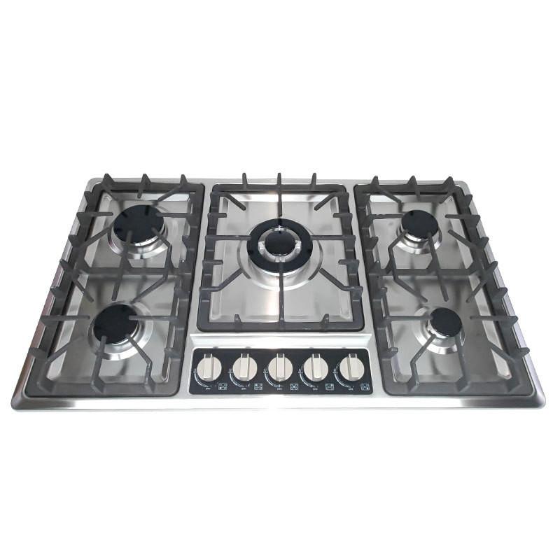 New Household Embedded Stove Stainless Steel Panel Five Head Gas Stove Kitchen Cooking Appliance Cookware Gas Cooker