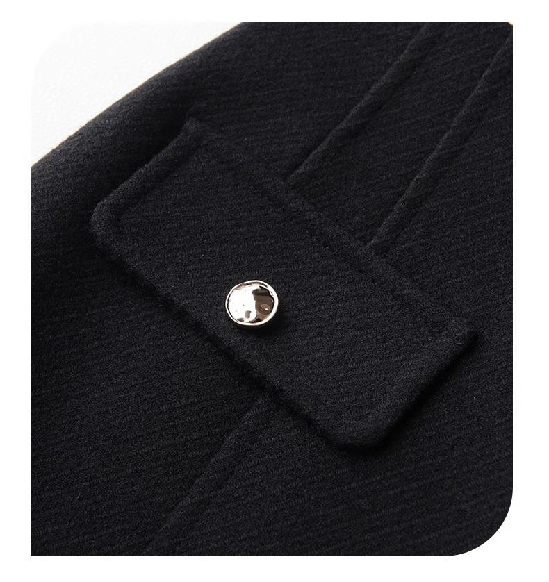 Women's High-Waisted Gray Wool Bodycon Skirt - Autumn/Winter 2024 A-Line Retro Mid-Length Skirt