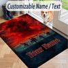 Custom Text Stranger Things Pattern Floor Rug Soft Indoor Carpet Mat Living Room Bedroom