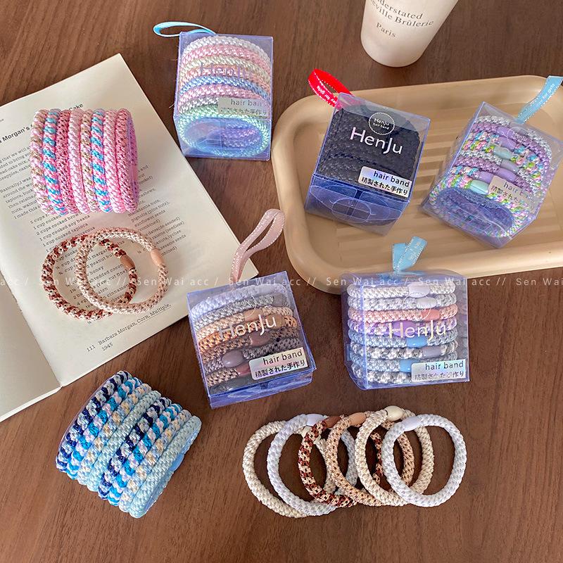 2025 Braided Headband Hair Band High Elastic Rubber Band Women's Hair Rope High Ponytail Hair Band Hair Accessories