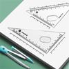 for Students Drawing Compass Straight Ruler Math Drawing Tool Compasses Set Geometry Protractor