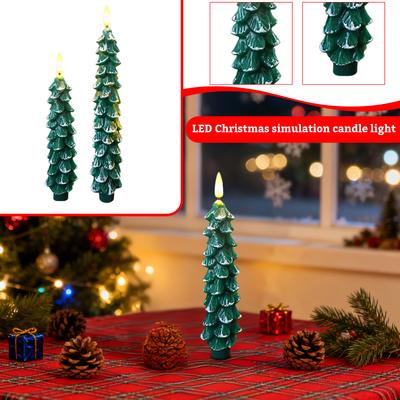 LED Christmas Simulation Candle Lights, Bullet-Shaped  Christmas Decorative Atmosphere Lights